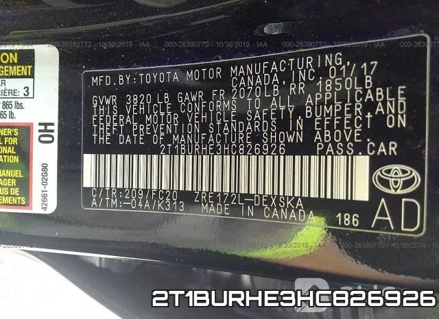 2T1BURHE3HC826926 фото 10