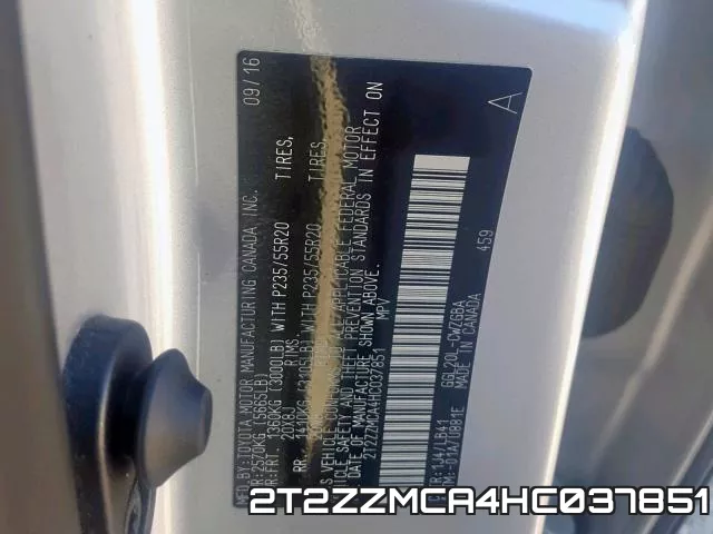2T2ZZMCA4HC037851 фото 2