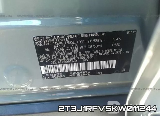 2T3J1RFV5KW011244 фото 10