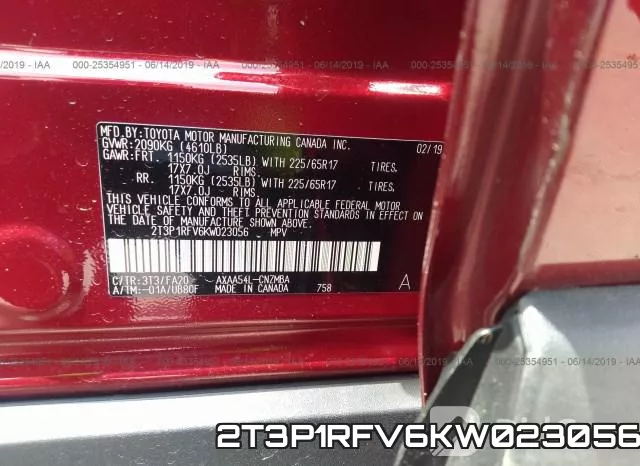 2T3P1RFV6KW023056 фото 10