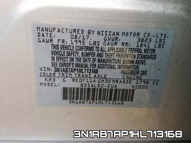 3N1AB7AP1HL713168 фото 2