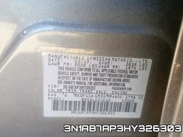 3N1AB7AP3HY326303 фото 2