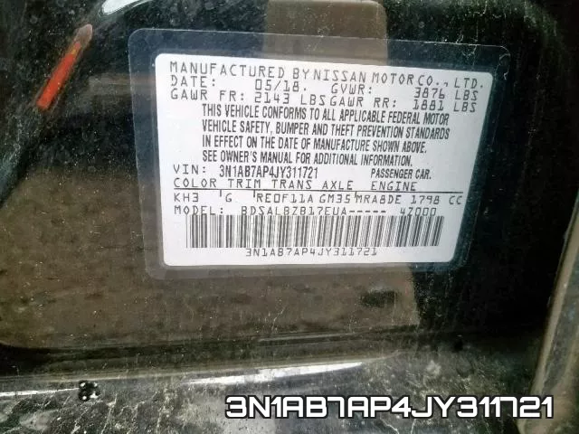 3N1AB7AP4JY311721 фото 2