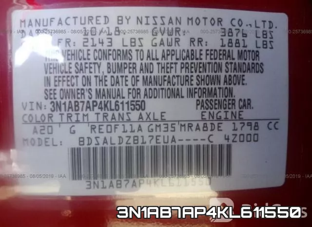 3N1AB7AP4KL611550 фото 10