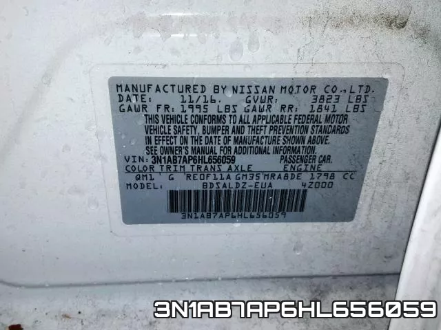 3N1AB7AP6HL656059 фото 2