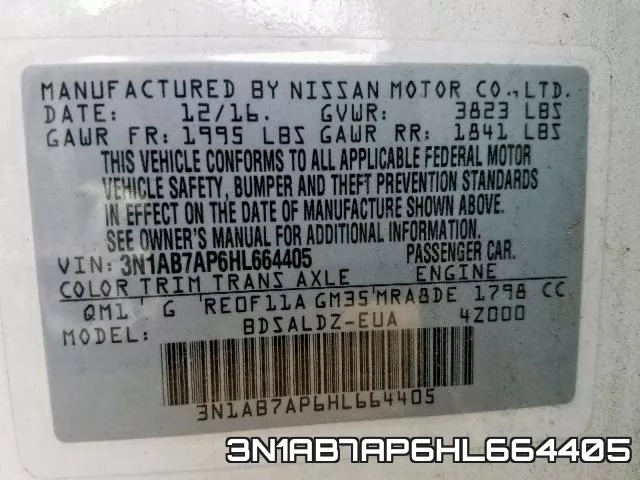 3N1AB7AP6HL664405 фото 2