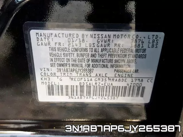 3N1AB7AP6JY265387 фото 2