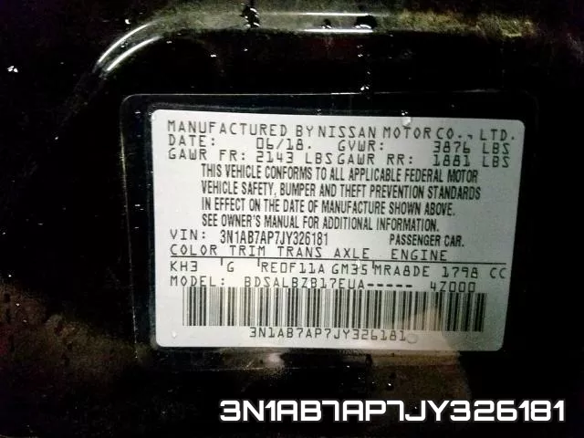 3N1AB7AP7JY326181 фото 2