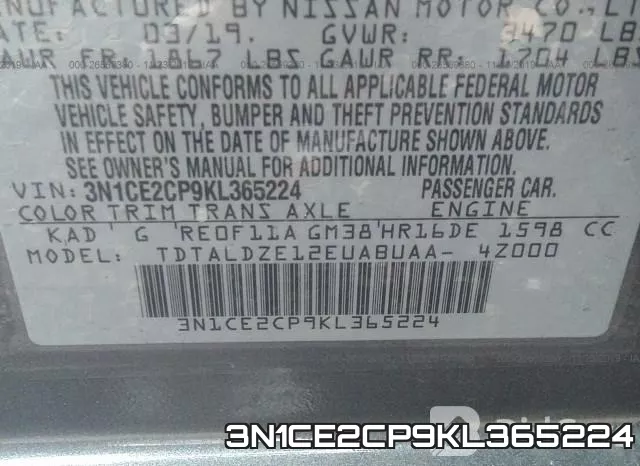 3N1CE2CP9KL365224 фото 10