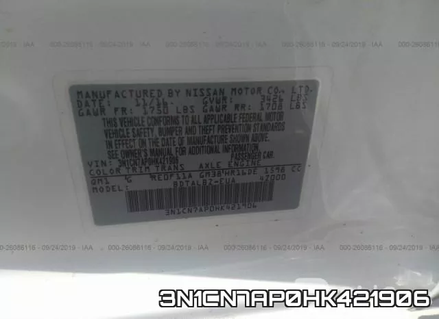 3N1CN7AP0HK421906 фото 10