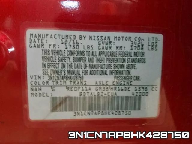 3N1CN7AP8HK428750 фото 2