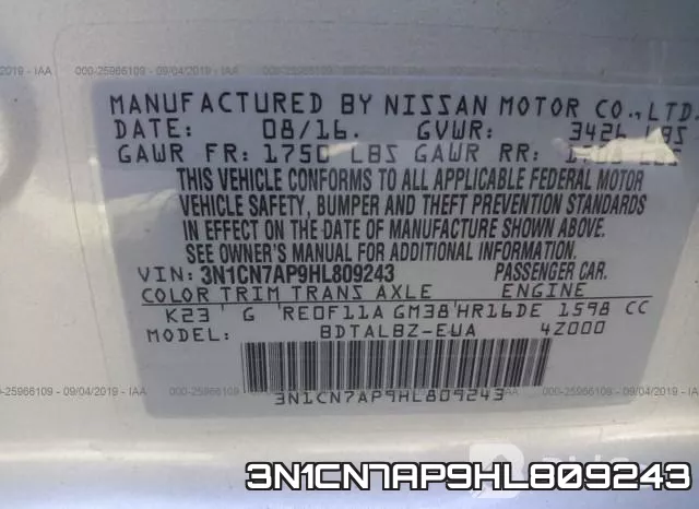 3N1CN7AP9HL809243 фото 10