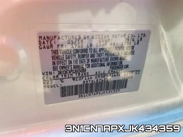 3N1CN7APXJK434359 фото 2