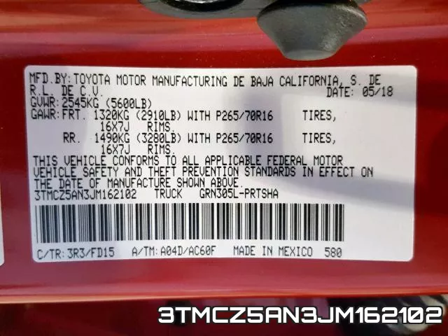 3TMCZ5AN3JM162102 фото 2