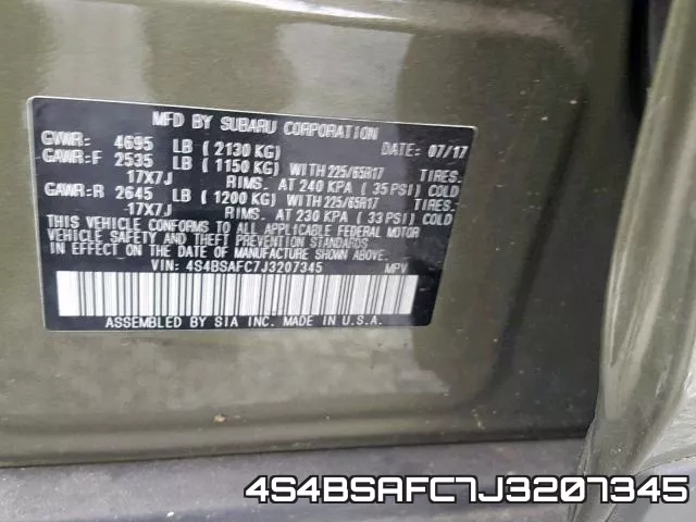 4S4BSAFC7J3207345 фото 2