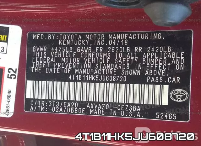 4T1B11HK5JU608720 фото 10