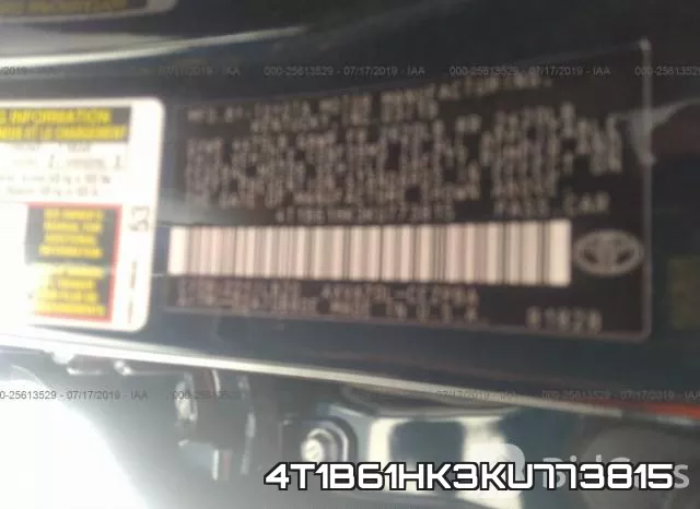 4T1B61HK3KU773815 фото 10