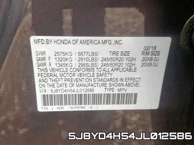 5J8YD4H54JL012586 фото 2