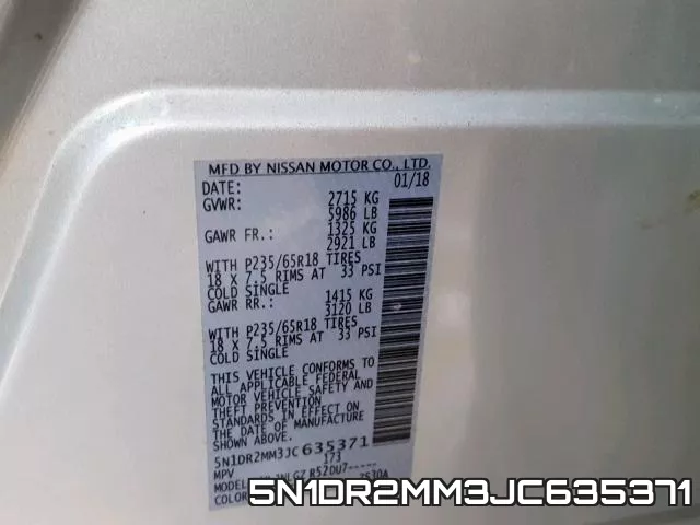5N1DR2MM3JC635371 фото 2