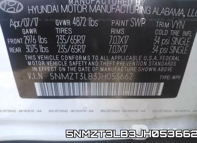 5NMZT3LB3JH053662 фото 10
