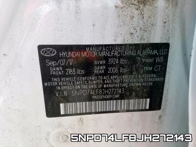 5NPD74LF8JH272143 фото 2