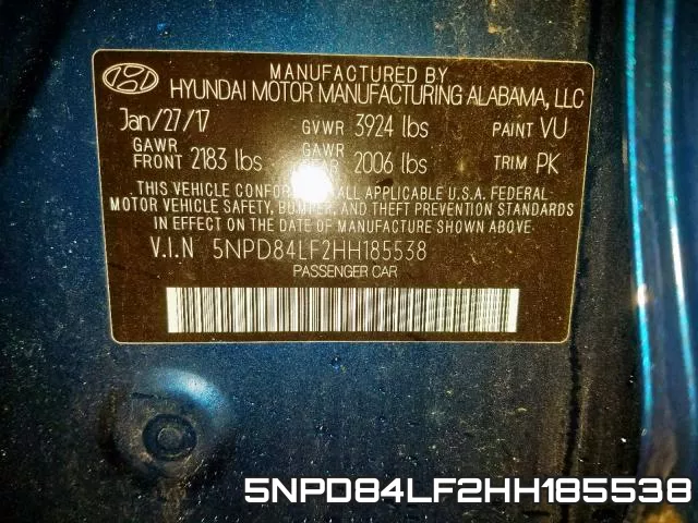 5NPD84LF2HH185538 фото 2