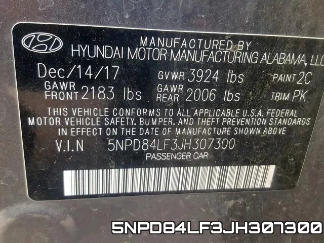 5NPD84LF3JH307300 фото 2