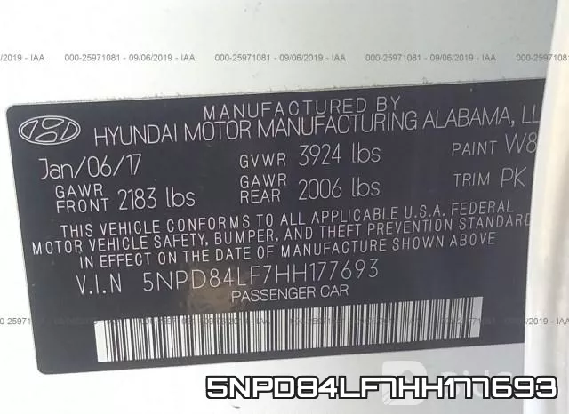 5NPD84LF7HH177693 фото 10