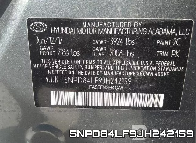 5NPD84LF9JH242159 фото 10