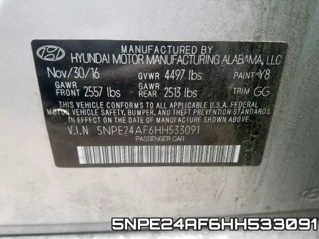 5NPE24AF6HH533091 фото 2