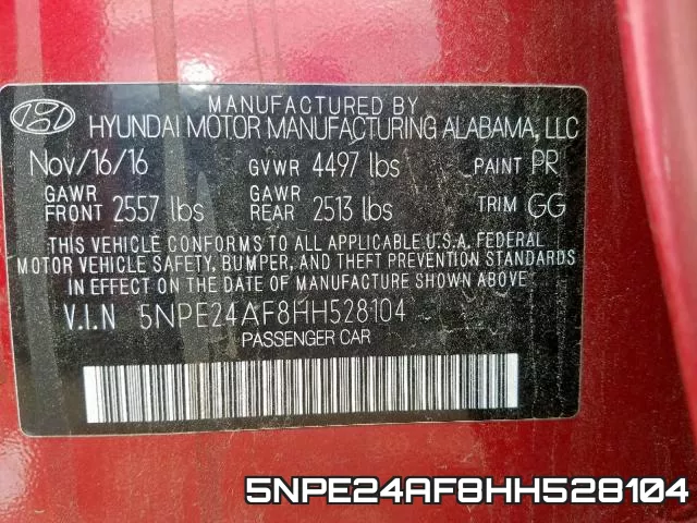 5NPE24AF8HH528104 фото 2