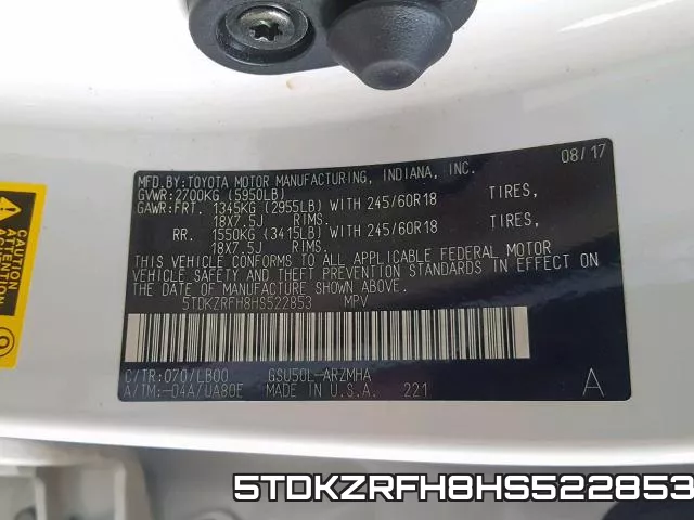 5TDKZRFH8HS522853 фото 2