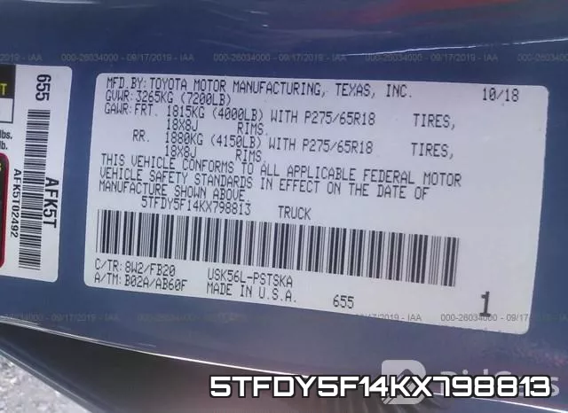 5TFDY5F14KX798813 фото 10