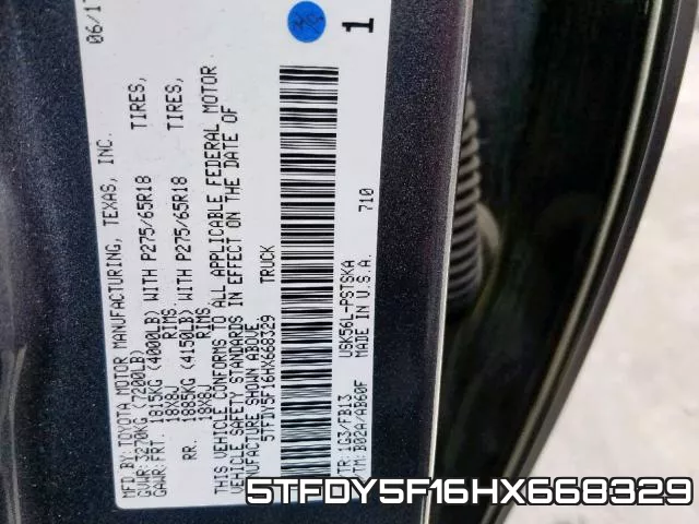5TFDY5F16HX668329 фото 2