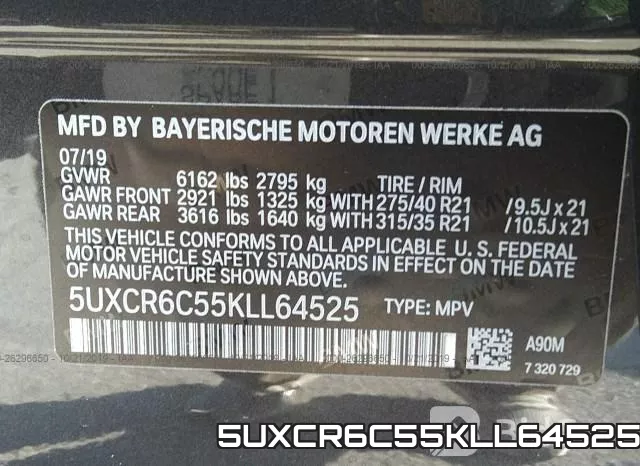 5UXCR6C55KLL64525 фото 10