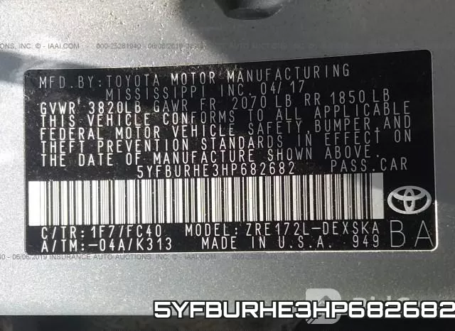 5YFBURHE3HP682682 фото 10