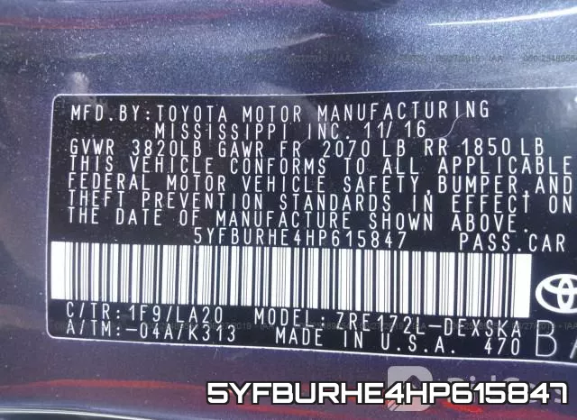 5YFBURHE4HP615847 фото 10