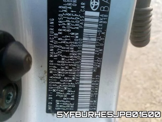 5YFBURHE5JP801600 фото 2