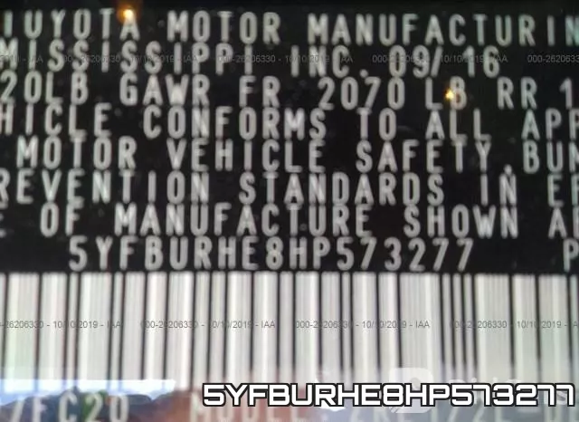 5YFBURHE8HP573277 фото 10
