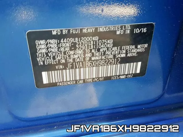 JF1VA1B6XH9822912 фото 2