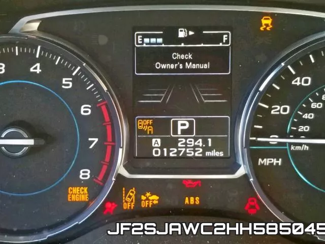 JF2SJAWC2HH585045 фото 9