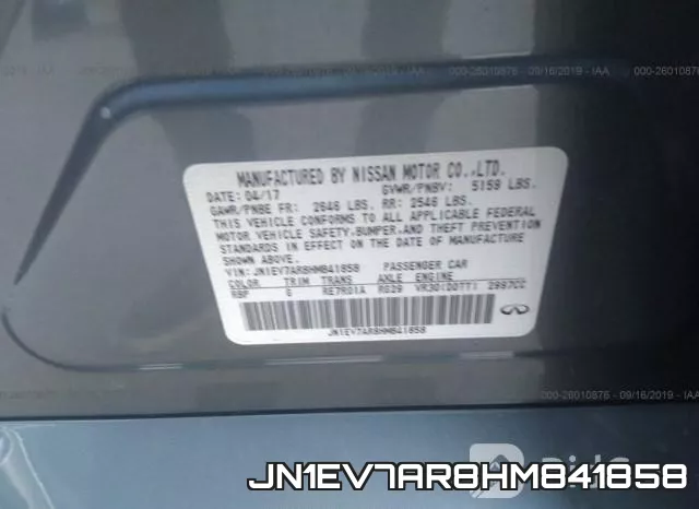 JN1EV7AR8HM841858 фото 10