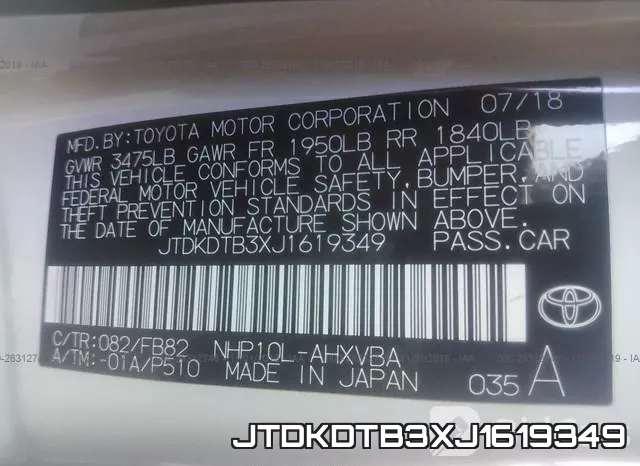 JTDKDTB3XJ1619349 фото 10