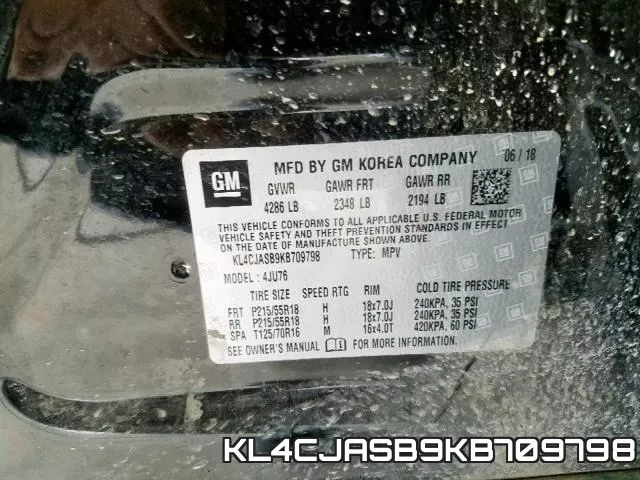 KL4CJASB9KB709798 фото 2