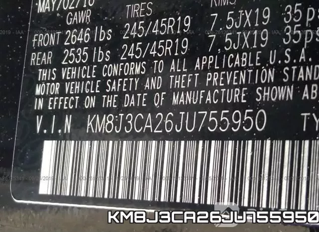 KM8J3CA26JU755950 фото 10