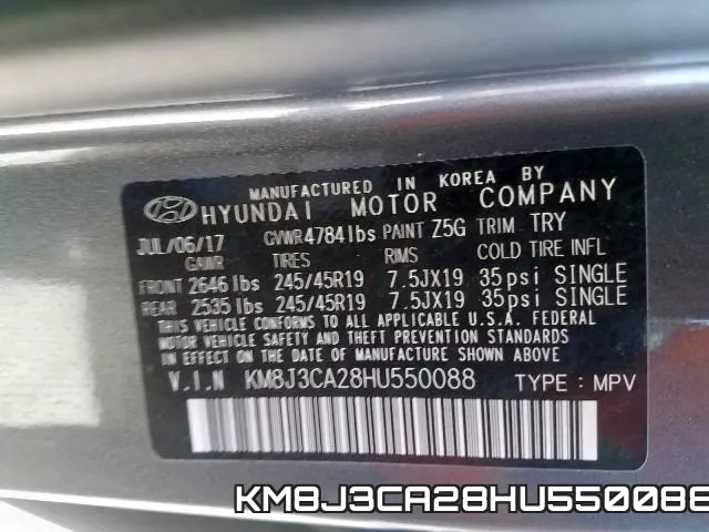 KM8J3CA28HU550088 фото 2