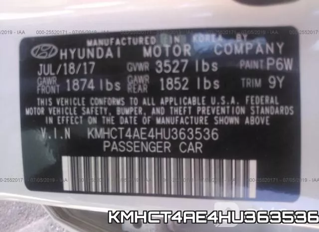 KMHCT4AE4HU363536 фото 10