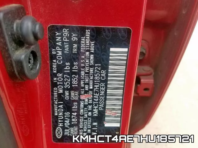 KMHCT4AE7HU185721 фото 2