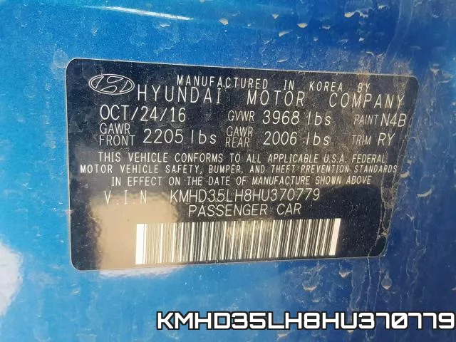 KMHD35LH8HU370779 фото 2