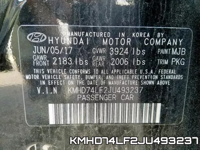 KMHD74LF2JU493237 фото 2